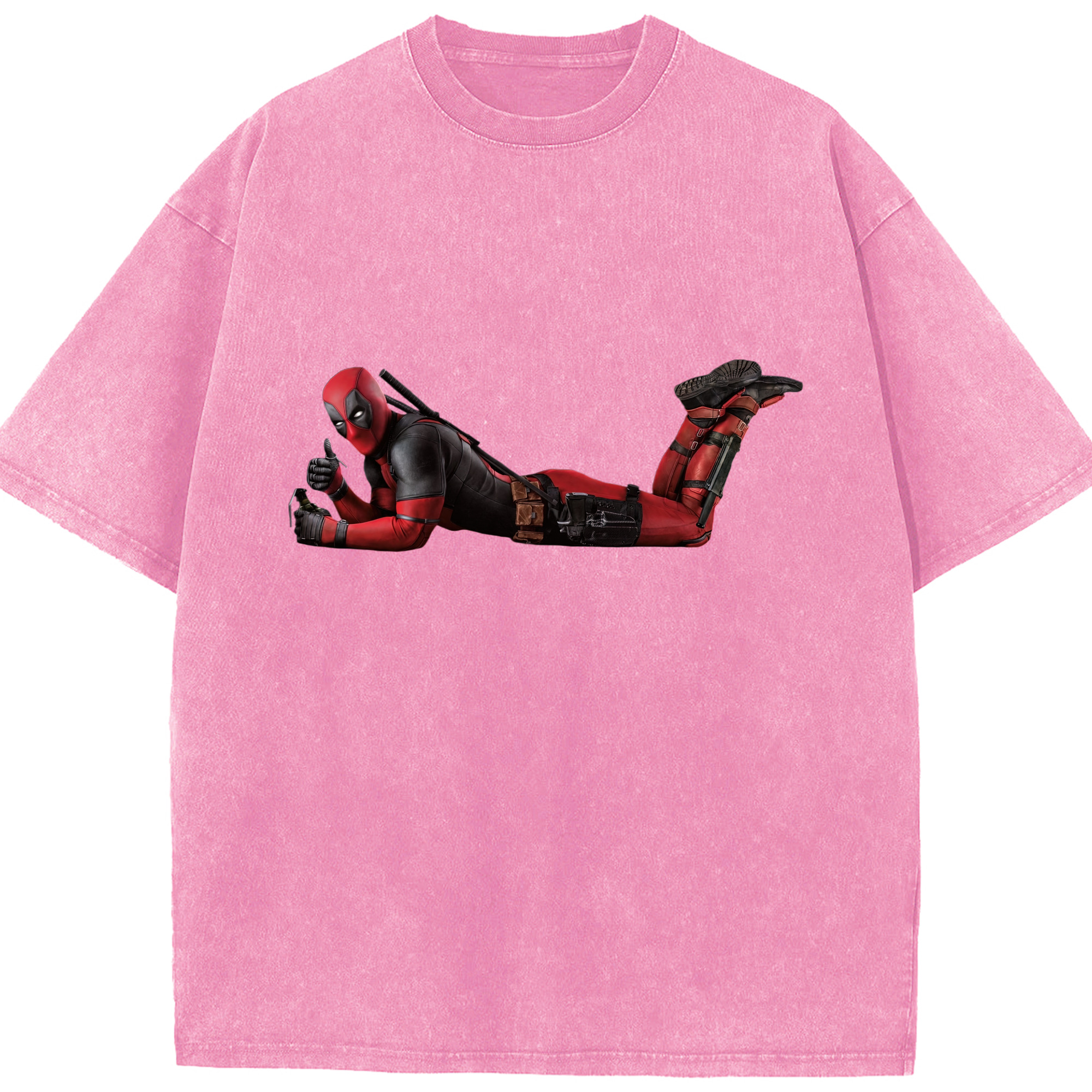 （画像用） Deadpool デッドプール 綿100% ヴィンテージ風 半袖Tシャツ（フロントプリント）